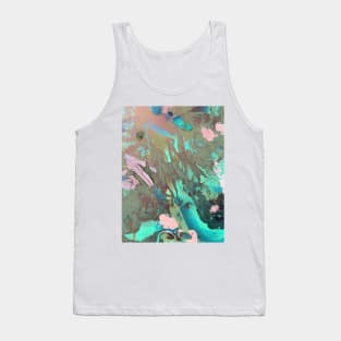 Carribean psychedelic marble ink Tank Top